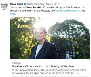 Tamar Frankel shaking up Wall Street